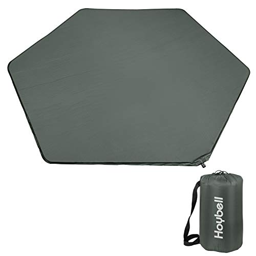 Hoybell Hexagon Playpen Mat, Compatible with POP N GO Baby Playpen, 59 inch Self Inflating Mattress Pad, Baby Play Mat, Portable and Comfortable Play Yard Mat with Carry Case - Dark Grey