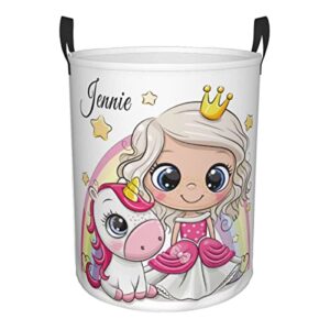 custom laundry baskets for bathroom bedroom personalized laundry hamper storage bin unicorn princess