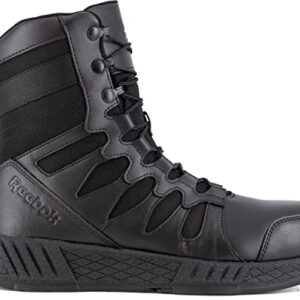 Reebok Work Floatride Energy Tactical Men's, Black, 8 Inch Side-Zip Style, Composite Toe, EH, Slip-Resistant Work Boot (10.5 W)