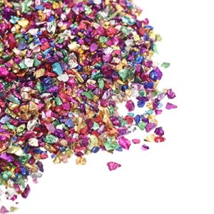resin crafts crushed glass chips irregular sequins: nail glitters art decoration 200g for resin epoxy fillers handmade crafts phone case scrapbooking jewelry making bulk vases