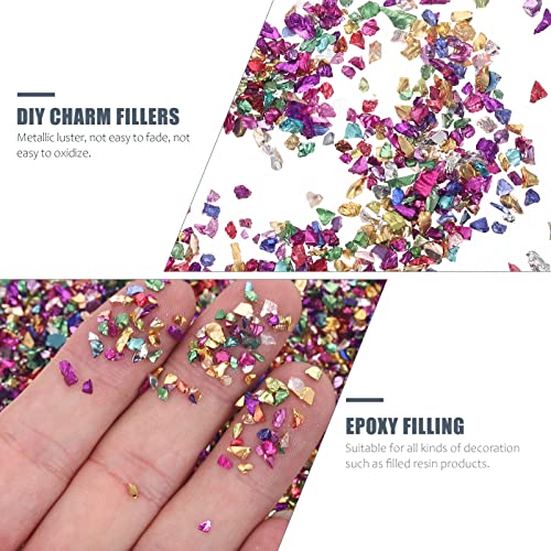 Resin Crafts Crushed Glass Chips Irregular Sequins: Nail Glitters Art Decoration 200g for Resin Epoxy Fillers Handmade Crafts Phone Case Scrapbooking Jewelry Making Bulk Vases