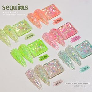 6 Box Nail Sequins Fine Glitter,Sugar Glitter for Nails Cosmetic Holographic Nail Glitters for Acrylic Nails Nail Glitter Flakes for Resin Chunky Nail Glitter Acrylic(Pattern 4)