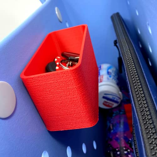 FRESHe BAGLETS – Key Holder – Organizer Compatible with Tote Bags – Tote Bag Charm Accessory – Compatible with Bogg Bags, Simply Southern & Others – Made in USA - Red