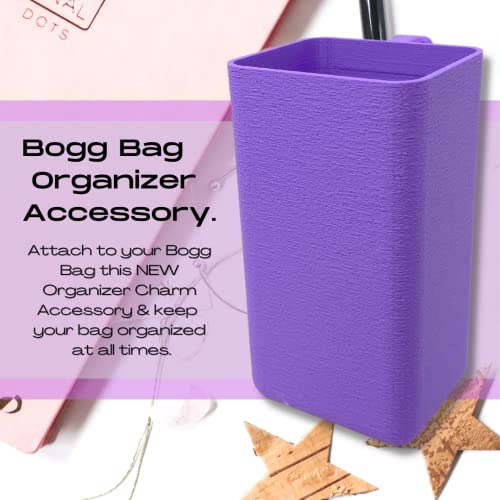 BOGLETS - Organizer Compartment Charm Accessory Compatible with Bogg Bags - Keep Sunglasses or Sunscreen Handy with your Tote Bag - Fits on the Inside or Outside of the Bag (Purple)