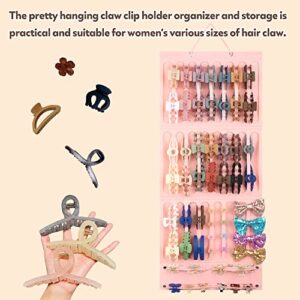 JOYMOMO Hanging Hair Claw Clips Holder Large Capacity Hair Clip Organizer Storage Display for Wall,Door,Closet（Without Claw Clips）