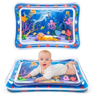 yeeeasy tummy time water mat 丨water play mat for babies inflatable tummy time water play mat for infants and toddlers 3 to 12 months promote development toys cute baby gifts