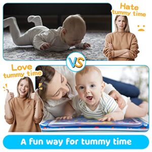 Yeeeasy Tummy Time Water Mat 丨Water Play Mat for Babies Inflatable Tummy Time Water Play Mat for Infants and Toddlers 3 to 12 Months Promote Development Toys Cute Baby Gifts