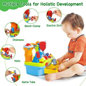 SYAOMUNLY Baby Toys for 1 Year Old Boy Girl Musical Learning Workbench for 2 Years Old Child Toddlers Early Education Sound Shape Toys Christmas Birthday Gift for Kids 12-18 Months