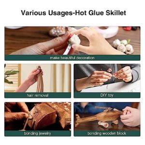 Ksedcon Electric Hot Glue Pot, 580ml Hot Glue Melting Pot for Crafiting with Temperature Control 212°F-392°F, Glue Skillet Able to Melt Glue Pieces and Glue Sticks (600, volts_of_alternating_current)