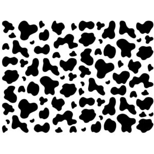 84 pieces cow print decor wall decal cheetah spot animal print wall stickers removable vinyl diy art dalmation spots wall mural for bedroom living room nursery door glass bottle tile (black)