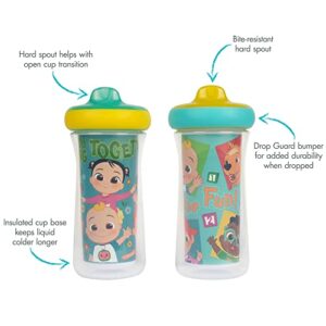 The First Years Cocomelon Kids Insulated Sippy Cups - Dishwasher Safe Spill Proof Toddler Cups - Ages 12 Months and Up - 9 Ounces - 2 Count