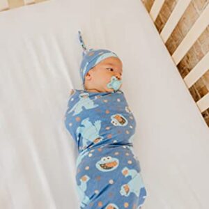 Copper Pearl Large Premium Knit Baby Swaddle Receiving Blanket Cookie Monster