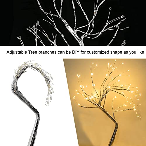 GTSYDING Bonsai Tree Light,108 LEDs Firefly Shimmer Spirit Tree Lamp, USB & Battery Operated, DIY Adjustable Branches Artificial Tabletop Fairy Tree Lights Indoor for Home Decoration (Warm Glow)