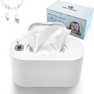 Wipe Warmer with Digital Display,Large Capacity Wipes Dispenser, 3 Modes of Temperature Heating Control,Warms Quickly and Evenly, Comfort and Safety for Baby（White）