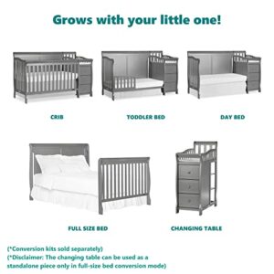 Dream On Me 5-in-1 Brody Full Panel Convertible Crib with Changer