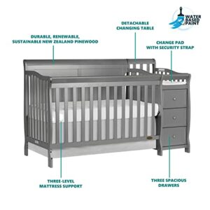 Dream On Me 5-in-1 Brody Full Panel Convertible Crib with Changer