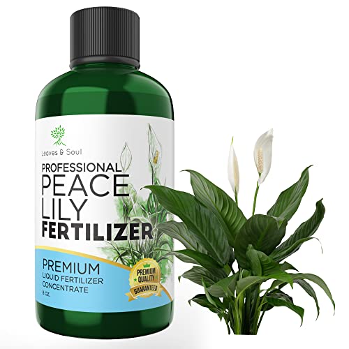 Professional Liquid Peace Lily Plant Fertilizer | 3-1-2 Concentrate for Plants and Flowers | Multi-Purpose Blend & Gardening Supplies | 8 oz Bottle