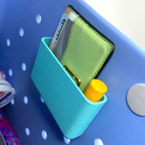freshe boglets - wallet holder organizer charm accessory compatible with bogg bags - keep wallet handy with your tote bag - fits inside of the bag - multiple color options! (teal)