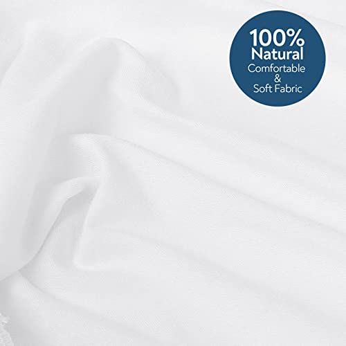 Baby Waterproof Bassinet Mattress Pad Cover and 100% Cotton Sheet(White+Grey), 16" x 30"