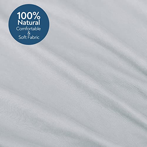 Baby Waterproof Bassinet Mattress Pad Cover and 100% Cotton Sheet(White+Grey), 18" x 30"