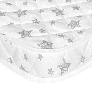 crib mattress topper, memory foam crib and toddler bed mattress topper with removable cover, 52" x 27" x 2"