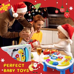 Baby Toys 6 to 12 Months Music Activity Table for Toddlers 1-3 Early Learning Baby Toys 12-18 Months Activity Center Table 9 10 Month Infant Kids Christmas Birthday Gifts for 1 2 3 Year Old Boys Girls