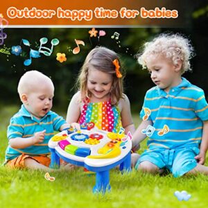 Baby Toys 6 to 12 Months Music Activity Table for Toddlers 1-3 Early Learning Baby Toys 12-18 Months Activity Center Table 9 10 Month Infant Kids Christmas Birthday Gifts for 1 2 3 Year Old Boys Girls