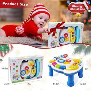 Baby Toys 6 to 12 Months Music Activity Table for Toddlers 1-3 Early Learning Baby Toys 12-18 Months Activity Center Table 9 10 Month Infant Kids Christmas Birthday Gifts for 1 2 3 Year Old Boys Girls