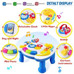 Baby Toys 6 to 12 Months Music Activity Table for Toddlers 1-3 Early Learning Baby Toys 12-18 Months Activity Center Table 9 10 Month Infant Kids Christmas Birthday Gifts for 1 2 3 Year Old Boys Girls