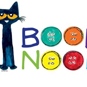 Pete The Cat Book Nook Decal - Reading Corner Wall Sticker | Groovy Vinyl Decals for Library, Nursery, Kindergarten Classroom, Kid’s Bedroom Décor – Multicolored Kitten Quote 20”x11”