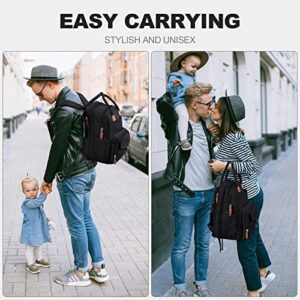 Large Diaper Bag For 2 Kids, 17L~30L Expandable Twin Diaper Bag Backpack For Travel/Shopping, Easy Access Design / 4 Big Insulated + 2 Wet Cloth Pocket For 2 Babies / Waterproof / Back Support Cushion