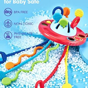 Montessori Toys for 1 Year Old Boy Gifts - Baby Toys 12-18 Months Silicone Pull String Toys for 1 Year Old Girl Gifts Travel Toys Sensory Toys for Toddlers 1-3 1st One Year Old Boy Birthday Girl Gifts
