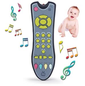 ccyyzz baby remote control toy, musical toy with light and sounds, learning for 12 months+ infants, toddlers, babies, multi-language development from number 0-9 in english, french, spanish (63533)