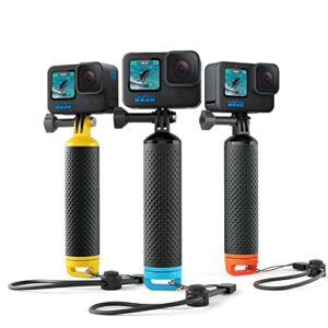 sametop floating hand grip waterproof handle compatible with gopro hero 11, 10, 9, 8, 7, 6, 5, 4, session, 3+, 3, 2, 1, hero (2018), fusion, max, dji osmo action cameras (blue)