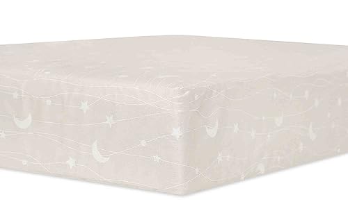 Dream On Me Sparkling Dreams 2 in 1 Crib and Toddler Mattress, Grey Waterproof Vinyl Cover, Greenguard Gold and JPMA Certified, Copper-Infused Toddler Layer, Maximum Support and Safety