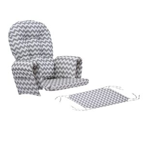 rejoice home atoll glider rocking chair replacement cushion set - grey chevron one size
