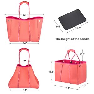 LMYYG Beach bag,Multipurpose Neoprene  Bag,Large Tote Bag,Waterproof Shoulder Beach Bag for Travel Beach Gym Swimming