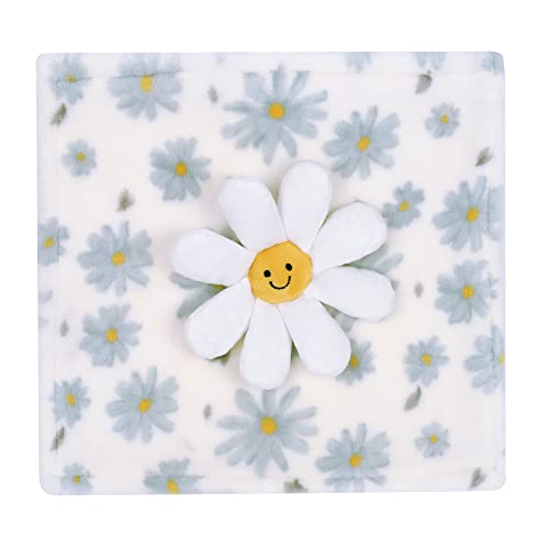 Lambs & Ivy Sweet Daisy Lovey White Flower Plush Security Blanket