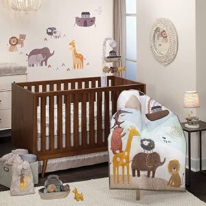 Lambs & Ivy Baby Noah Rainbow Soft Baby Changing Pad Cover - Taupe