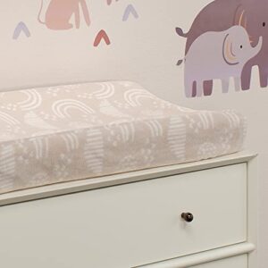 Lambs & Ivy Baby Noah Rainbow Soft Baby Changing Pad Cover - Taupe