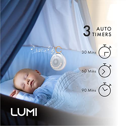 LUMI | Portable White Noise Machine | Baby Sleep Aid with 26 Sounds | White Noise Baby | 3 Lighting Modes | Memory Function | 30, 60, 90 Minute Timer | Sleep Aid for Adults, Children & Babies…