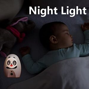 TimeFlys Audio Baby Monitor Twin Mustang Panda,Two-Way Talk,Long Range up to 1000 ft, Rechargeable Battery,Temperature Monitoring and Warning,Lullabies,Vibration,LCD Display,Night Light