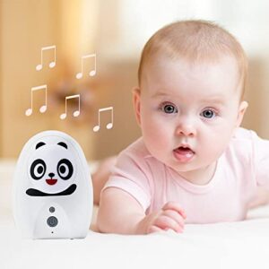 TimeFlys Audio Baby Monitor Twin Mustang Panda,Two-Way Talk,Long Range up to 1000 ft, Rechargeable Battery,Temperature Monitoring and Warning,Lullabies,Vibration,LCD Display,Night Light