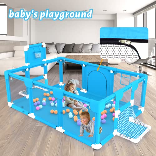 Bouncats Baby playpen, Kids Baby Ball Pit, Playpen for Babies,Indoor & Outdoor Playpen for Babies and Toddlers, Infant Safety Gates with Breath