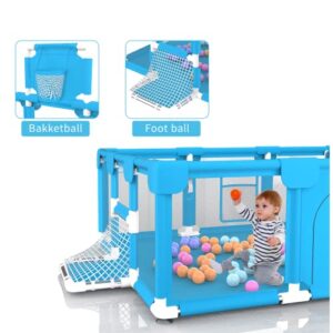 Bouncats Baby playpen, Kids Baby Ball Pit, Playpen for Babies,Indoor & Outdoor Playpen for Babies and Toddlers, Infant Safety Gates with Breath