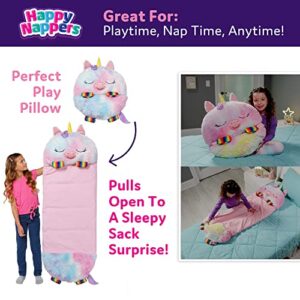 Happy Nappers Pillow & Sleepy Sack- Comfy, Cozy, Compact, Super Soft, Warm, All Season, Sleeping Bag with Pillow- Unicorn (Medium)