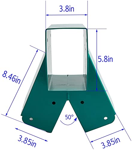 2 Swing Set Brackets, Wooden Swing Hardware Bracket, Playground Equipment Parts, Green(Screws Included)