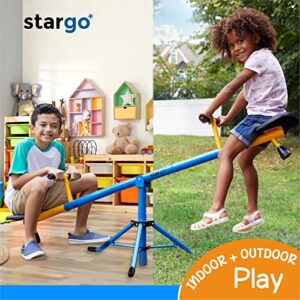 360 Swivel Spinning Seesaw for Kids, Teeter Totter with Adjustable Frame 46-70”, Indoor or Outdoor Playground Equipment