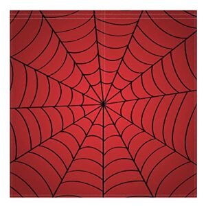 Allenjoy Superhero Spider Web Children Red Window Curtains for Boy Kids Baby Room Bedroom Nursery Toddler Home Office Decor Decorations Durable Fabric Machine Washable 82 in x 84 in