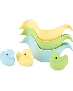 simple joys by carter's baby duck rinse cups and squirties bath toy bundle, one size